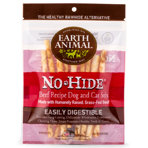 Earth Animal No Hide Beef Recipe Stix Dog Treats 3oz/10pk - Poudre Pet and Feed Supply